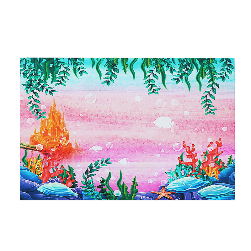 Sea Submarine Castle Mermaid Baby Shower Backdrop Jungle Photography Background Decorations