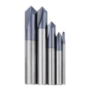 Drillpro 2 Flutes 90 Degree 2-12mm Carbide Chamfering Cutter End Mill HRC45 Milling Cutter