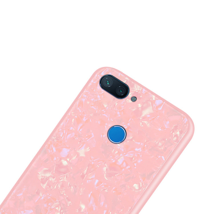 Bakeey Shell Glossy Soft Frame Hard Back Tempered Glass Protective Case for Xiaomi Mi 8 Lite