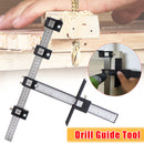 Drillpro ABS Cabinet Hardware Jig Punch Locator Drill Guide Woodworking Drilling Dowelling Hole Saw Ruler Tools