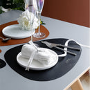 2Pcs/Set Kitchen Placemats Coasters Dining Table Bowl Cup Mats PU Leather Washable
