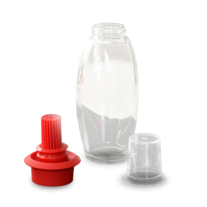 High Temperature Resistant Silicone Brush Oil Bottle Set Kitchen Transparent Glass Flavouring Tool
