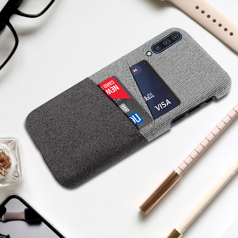 Bakeey Fabric Card Holder Shockproof Protective Case For Samsung Galaxy A50 2019
