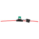 Inline Blade Car Fuse Holder Weatherproof 8AWG Wire with Max 30A AMP Green Fuse