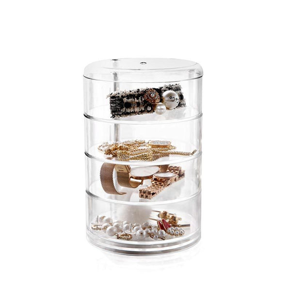 360 Degrees Rotating Cosmetic Makeup Organizer Storage Box Shelf Display Acrylic