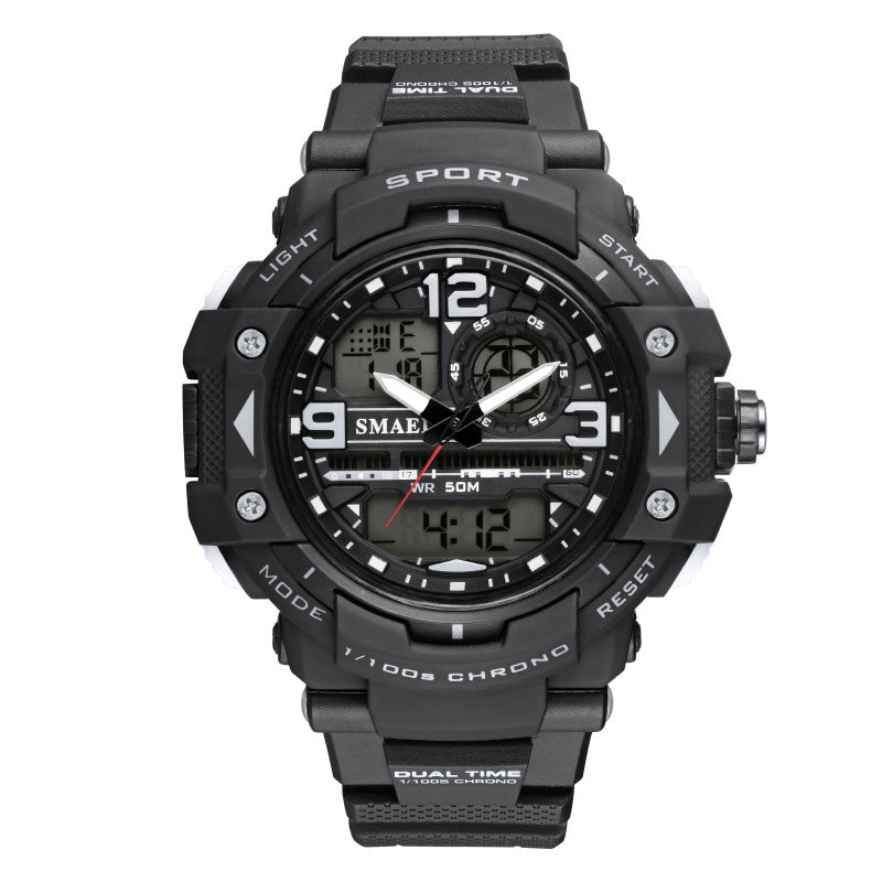SMAEL 1379B Calendar LED Digital Watch Outdoor Dual Display Male Wristwatch