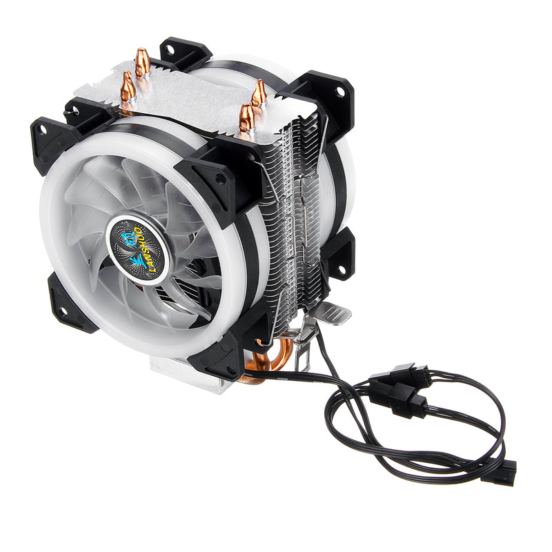 Aurora CPU Cooler RGB Cooling Fan 4Pin For Intel LGA 775 1150 1151 1155 1156 1366 AMD