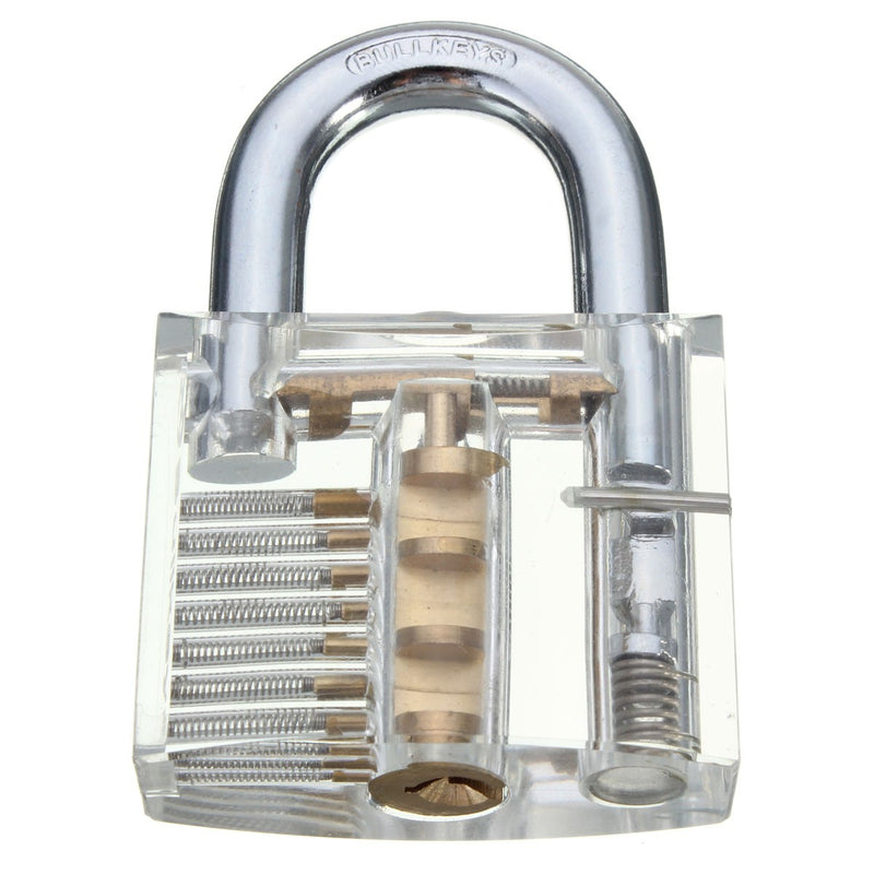 Transparent Cutaway Inside View Of Practice Padlock Lock Locksmith Trainer Skill Pick with Two Keys