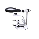 10X Soldering Magnifier Desk Lamp Repair Clamp Desktop Magnifying Glasses with 18 LED Light