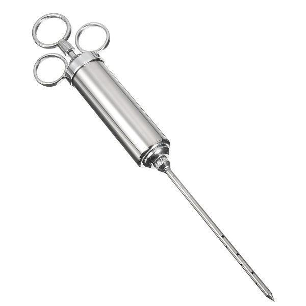 2 Ounce Stainless Steel Flavor Injector Syringe Needle Marinade