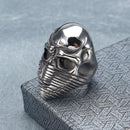 Fashion Titanium Steel Men's Ring Skull and Flag Personality Finger Ring