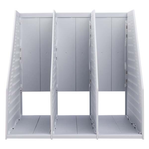 Deli 78995 Adjustable Document Trays File Holder 3 Layers PP Magazine Book File Organizer for Office