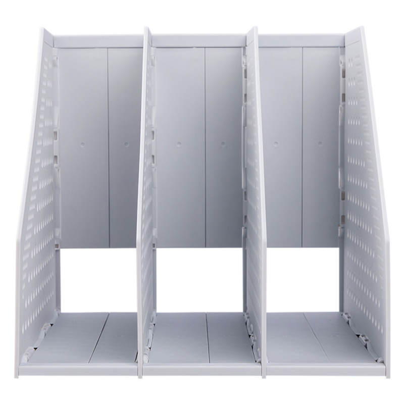 Deli 78995 Adjustable Document Trays File Holder 3 Layers PP Magazine Book File Organizer for Office