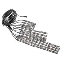 5050 LED Flashing Strip Light RGB 15 Color 12 Strips Glow Neon Wireless Remote Motorcycle