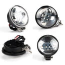 Round LED Work Light Motorcycle Spot Beam Offroad Driving Lighting SUV Car Bar Lamp