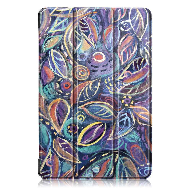 Tri-Fold Pringting Tablet Case Cover for Samsung Galaxy Tab S5E SM-T7290 SM-T725 Tablet - Tree Leaves