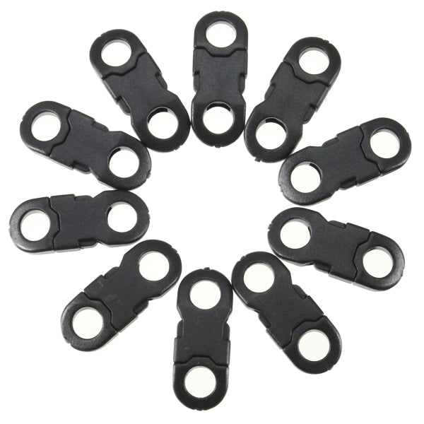 10Pcs Buckles Hook Black For Paracord Bracelets Plastic Clasp Side Release