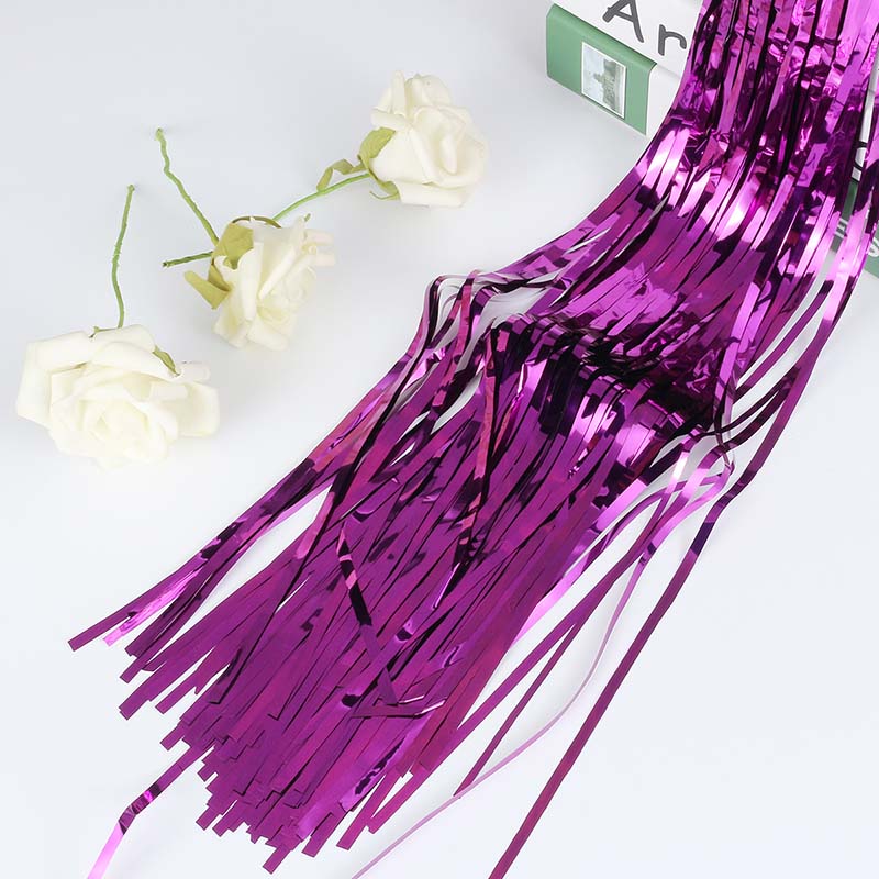1 x 2M Metallic Foil Fringe Door Curtains Party/Christmas/Birthday/Wedding Photo Booth Props Backdrop Decor