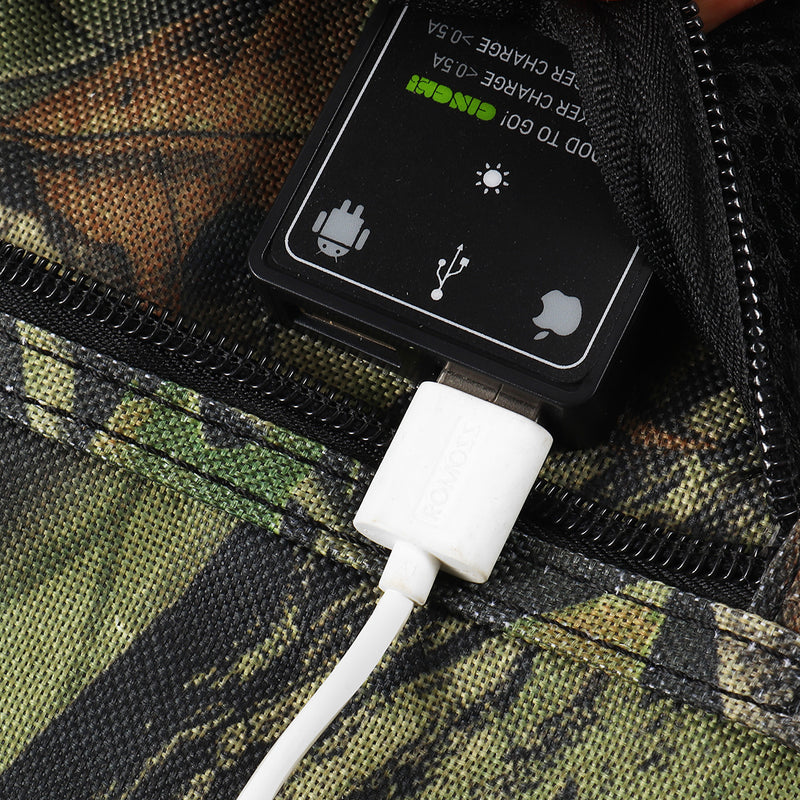 25W 5V Foldable Solar Panel Charger Solar Power Bank Dual USB Camouflage Backpack Camping Hiking for Huawei iPhone Samsung