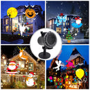 Christmas Light Laser Projector Animation Effect Light IP65 Remote Outdoor Halloween 12 Patterns Lamp Snowflake/Snowman