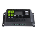 PWM 10A 12V/24V Auto Solar Panel Solar Charge Controller Battery Charge Adapter LCD USB