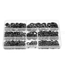 Suleve MXNW1 500pcs White Black Flat Nylon Washer Lock Washers Gasket Kit M2-M8