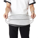 45.5cm Round BBQ Grill Net Stainless Steel Charcoal Cooking Frame Barbecue Replacement Net