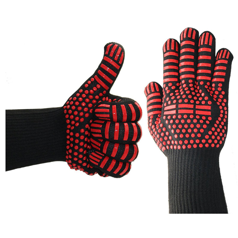 1pc Silicone and Cotton High Temperature Resistant Heat-resistant Useful Bacon Microwave Oven Glove
