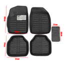 5-piece Set Black Red Edge GM Universal Car Floor Mat Front And Rear Carpet