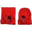 Red Baby Boy Girl Toddler Winter Ladybird Ladybug Hat and Scarf Set U6S3