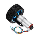 Machifit 25GA370 DC 12V Micro Gear Reduction Encoder Motor with Mounting Bracket and Wheel