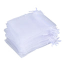 20 X Organza Drawstring Jewellery Gift Bag Pouch White