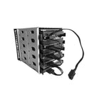 5.25" to 5x 3.5" SATA SAS HDD Cage Rack Hard Drive Tray Caddy Converter with Fan Space