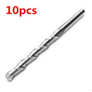 Drillpro 10pcs 3.175mm Shank 2 Flute 32mm Ball Nose End Mill Carbide CNC Cutting Tool