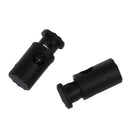 Black Plastic Toggles Spring Stop Drawstring Rope Cord Locks 10 Pcs I1F9