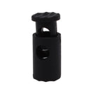 Black Plastic Toggles Spring Stop Drawstring Rope Cord Locks 10 Pcs I1F9