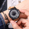 VAVAVOOM Creative Dial Calendar Display Waterproof Leather Men Wristwatch Quartz Watch