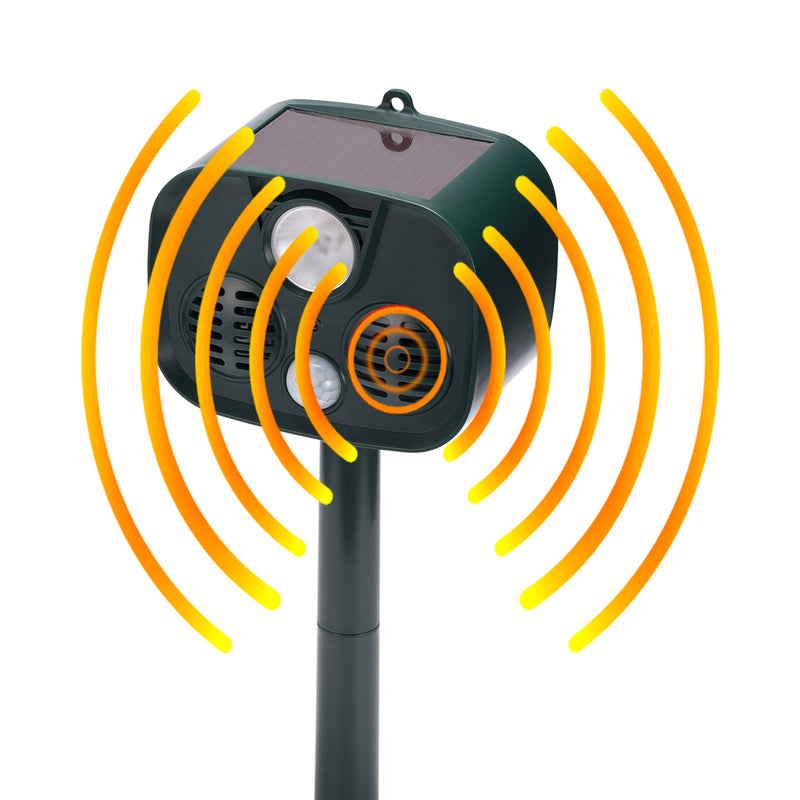 Solar Ultrasonic Repeller bird Outdoor Solar Ultrasonic Pest Animal Repeller PIR Repellent Garden Cat Dog Bird