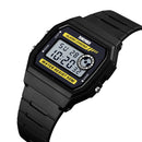 SKMEI 1413 LED Digital Watch Waterproof Chronograph Square Dial Student Watches