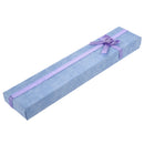 12 x Purple Long Luxury Card Gift Boxes Watch Display Box For Pendant W9G9
