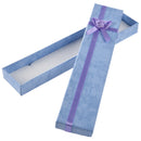 12 x Purple Long Luxury Card Gift Boxes Watch Display Box For Pendant J6T2