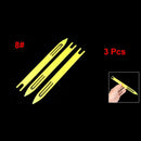 3 Pcs Yellow Plastic Fishing Net Repair Needle Shuttle Bobbin 8