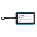 Name Address Label Blue Soft Plastic Not Your Bag Pattern Travel Luggage Ta R4P4