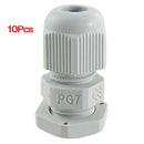 3-6.5mm Cables PG7 Waterproof Wht Plastic Glands 10 Pcs Z3B8