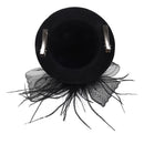 Organza veil foil hat mini top hat hair clip