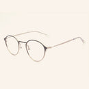 CASS BOJUERetro Literature Metal Spectacle Glasses Frame Flat Mirror Circular Light Weight Lens Rim