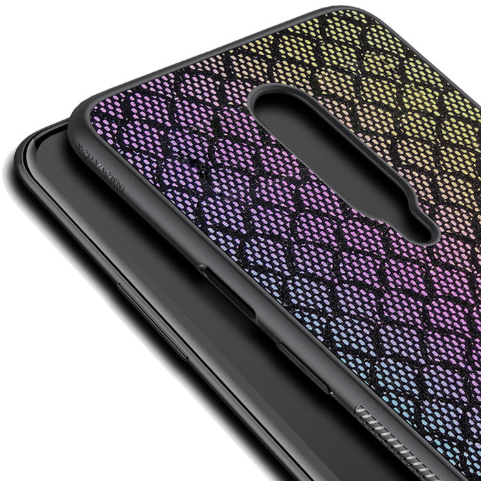 NILLKIN Reflective Shining Lights Dynamic Fashion Woven Polyester Mesh Anti-fingerprint Protective Case for OnePlus 7 Pro