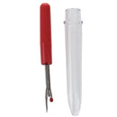 Sewing Quilting Tool Cross needle Red Seam Ripper w Clear Plastic Cap J5N6