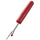 Sewing Quilting Tool Cross needle Red Seam Ripper w Clear Plastic Cap J5N6