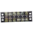 25A 6 Position Dual Row Screw Terminal Barrier Block